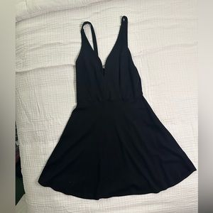 Black mini skater dress